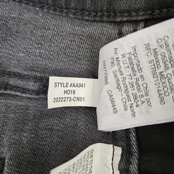 Madewell Skinny Jeans Black 10" High Rise Button Fly Denim 26 Tall - Picture 7 of 7